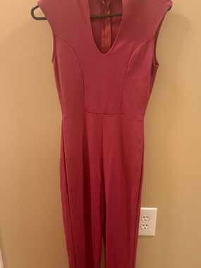 Rolla Coster Sleeveless V-Neck Jumsuit in Rose